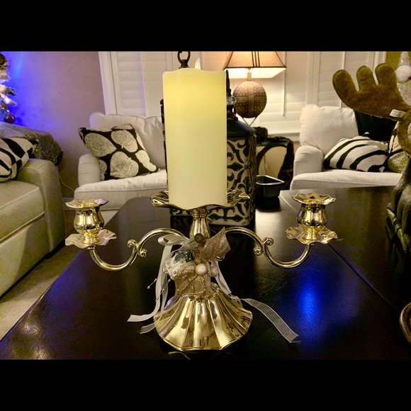LN BEAUTIFUL BRASS CANDELABRA💕SHINY & POLISHED. NEVER NEED TO POLISH❤️ - Picture 3 of 11